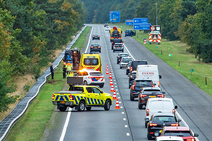 Botsing A28 bij Harderwijk