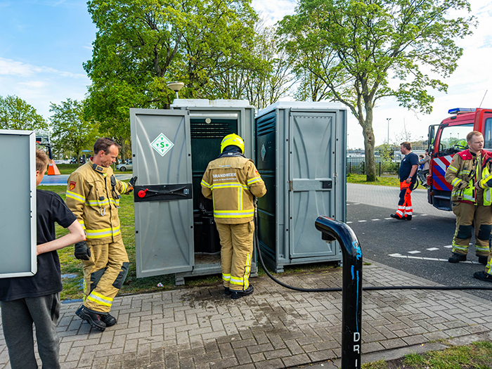 Brand mobiele toiletten