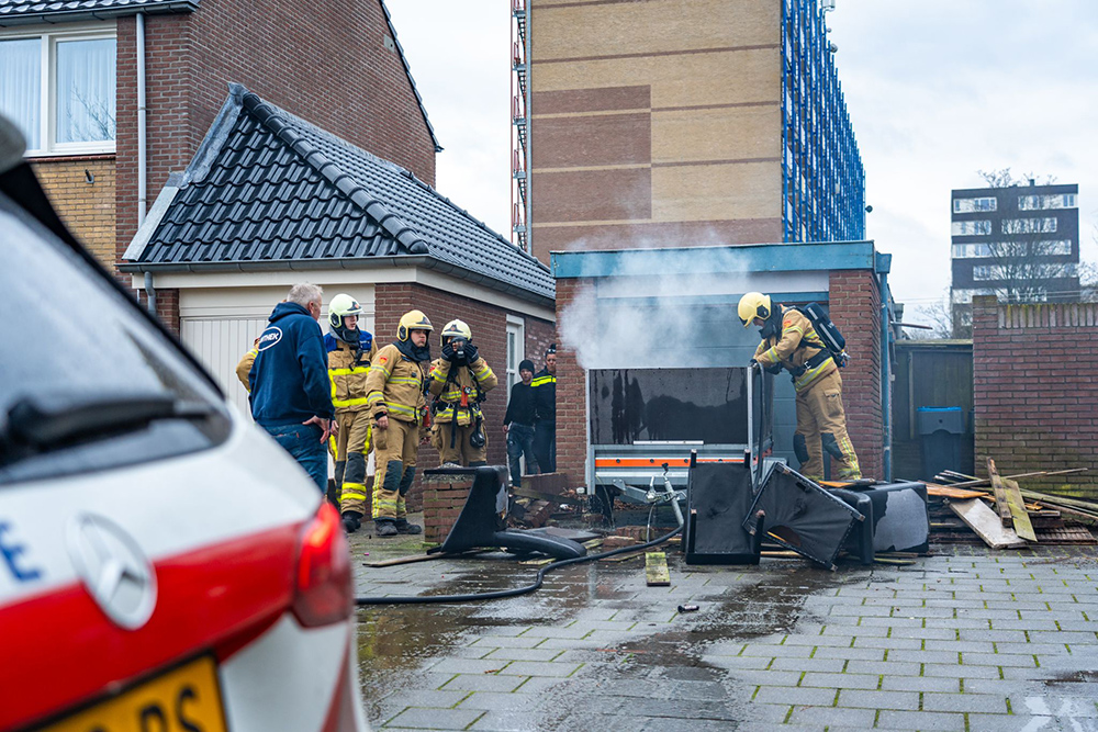 Aanhanger in brand Couperuslaan Harderwijk