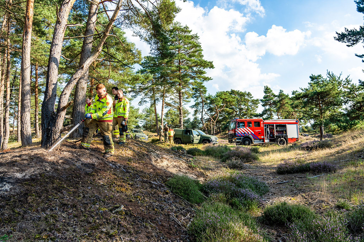 Bosbrand rand zandverstuiving Harderwijk