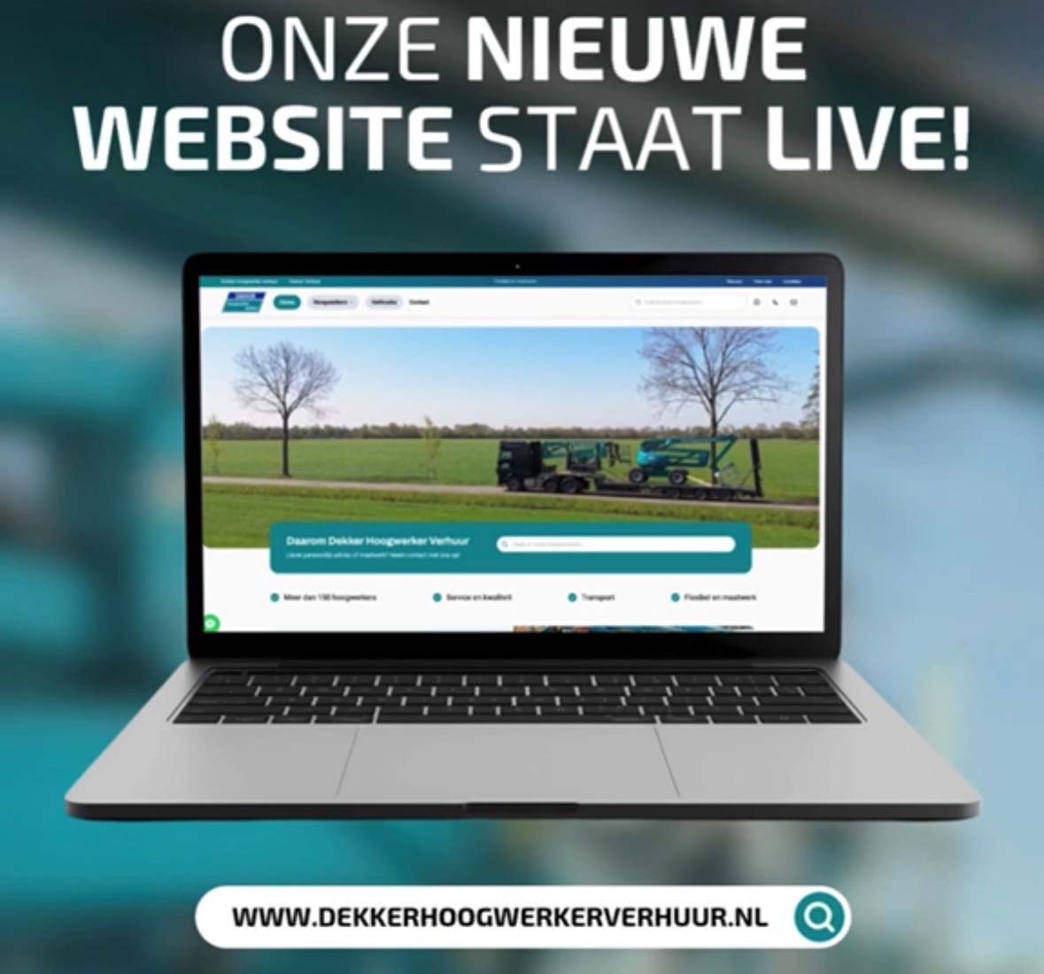 Nieuwe website Dekker Verhuur