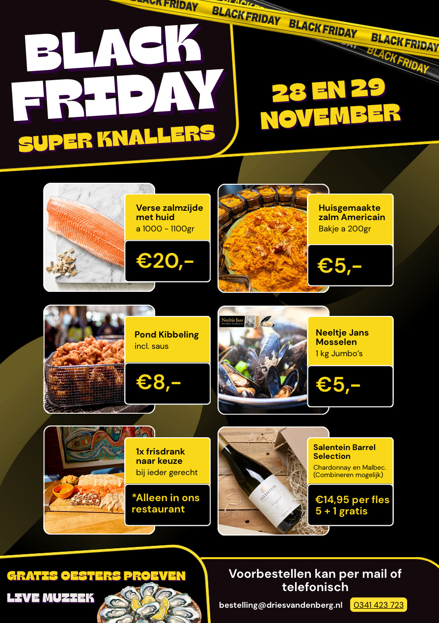 Black Friday Dries van den Berg en Zn.