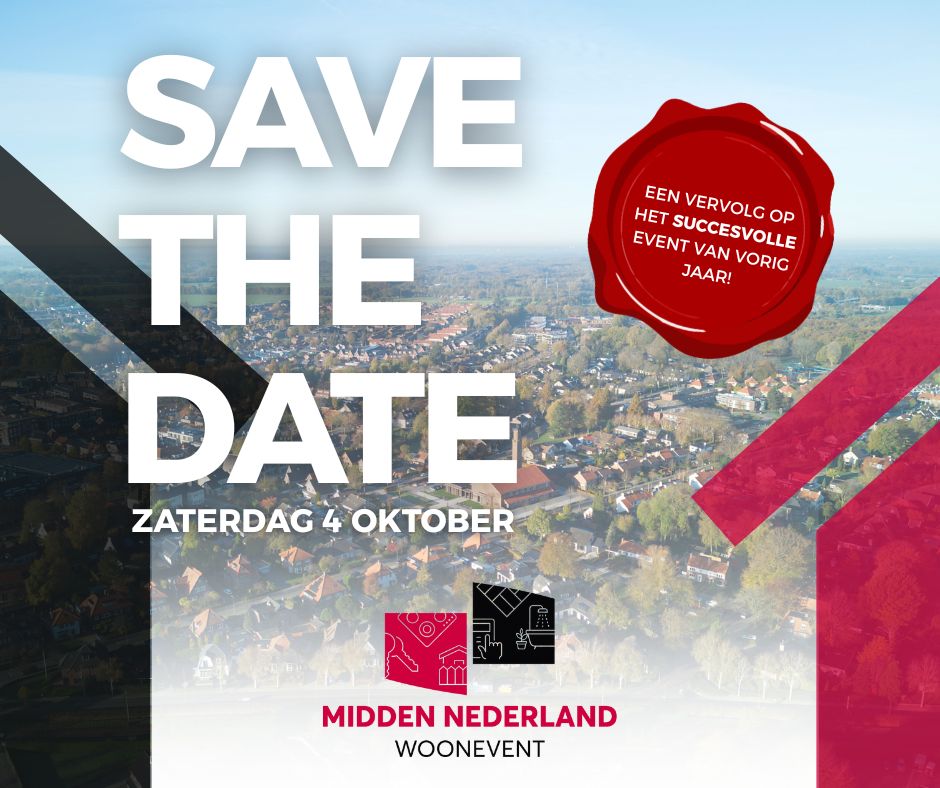 Save the date Woonevent Midden Nederland Makelaars 2025