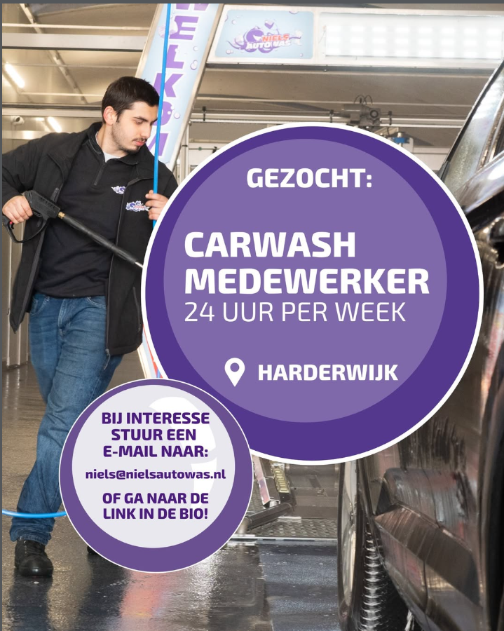 Carwash medewerker Niels Autowas