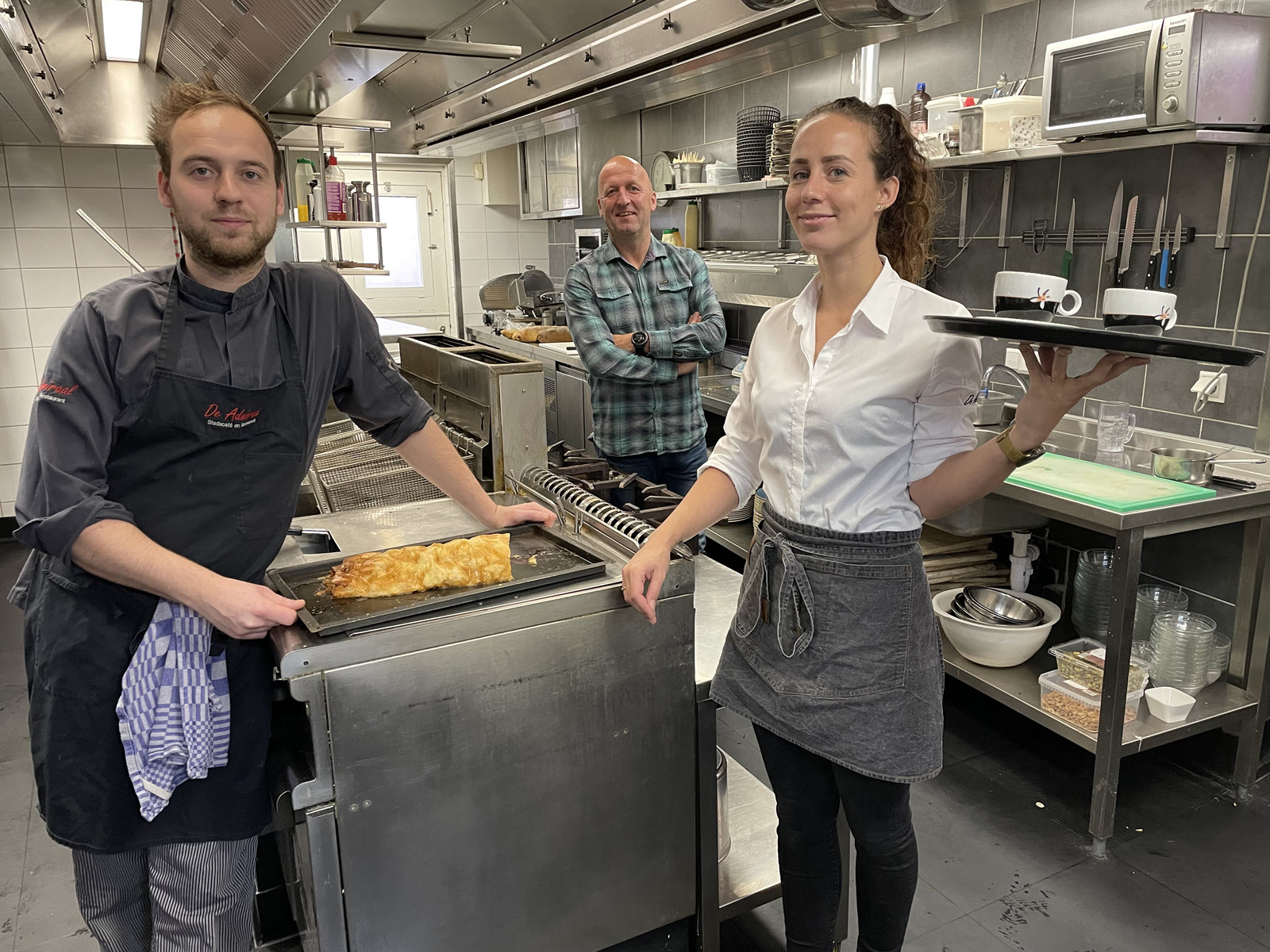 Kevin, Gert en Julia Reijerse van Restaurant de Admiraal