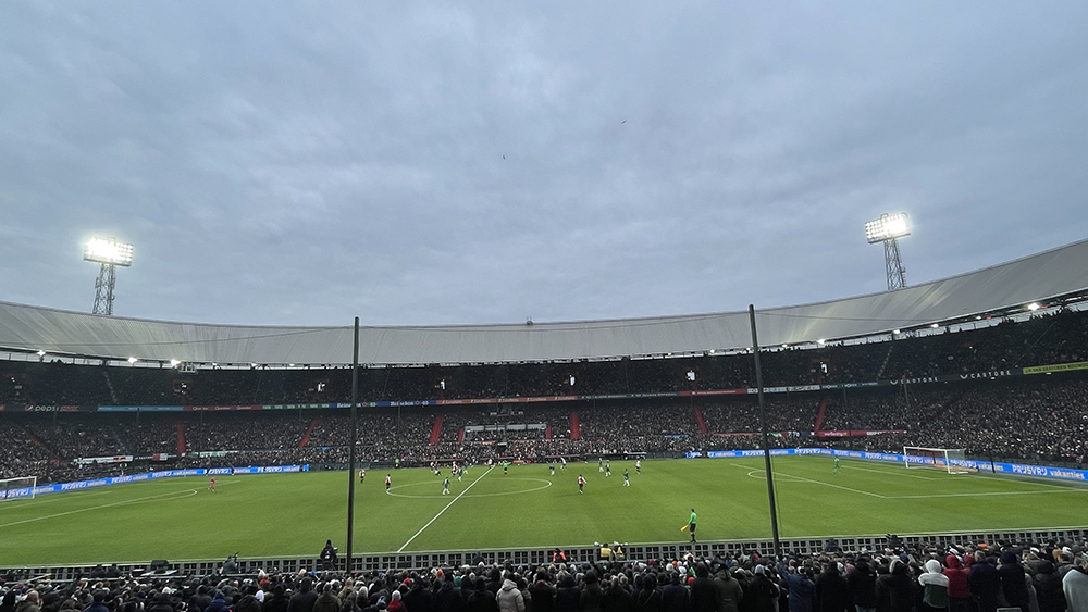 De Eredivisietopper Feyenoord - PSV eindigde zondag in 1-2. (foto: Marco Jansen)