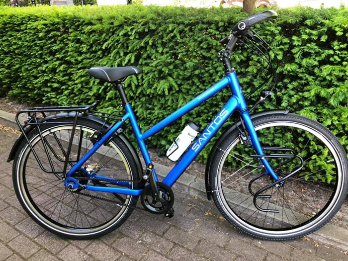 Santos fiets blauw Boonen Fietsen Harderwijk dealer