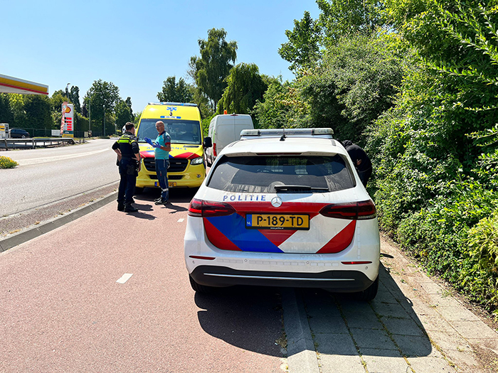 Ongeval tussen scooter en fietser Shell Stadsdennen