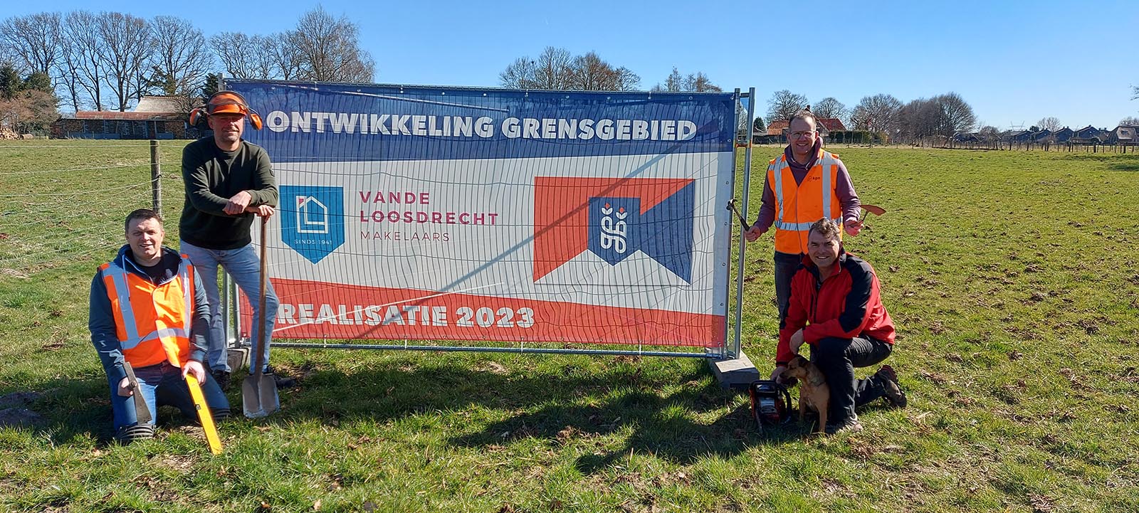 Gerrit Beweging bouw spandoek Hierden