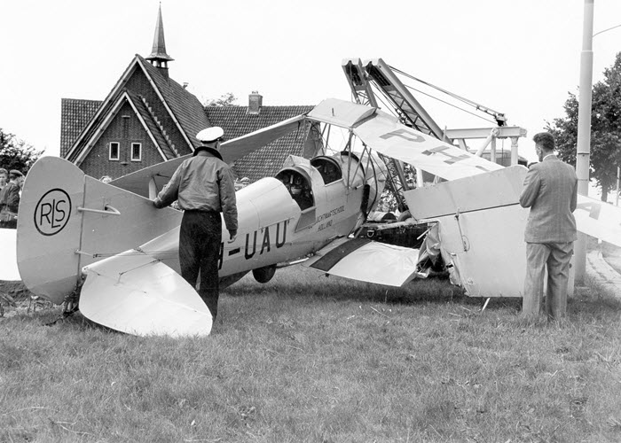 Noodlanding vliegtuig Harderwijk 1958