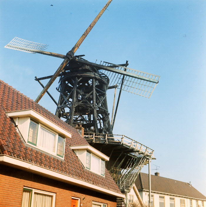 Molen de Hoop Harderwijk afgebrand in 1969