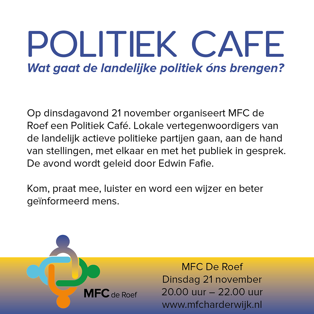 MFC de Roef politiek cafe