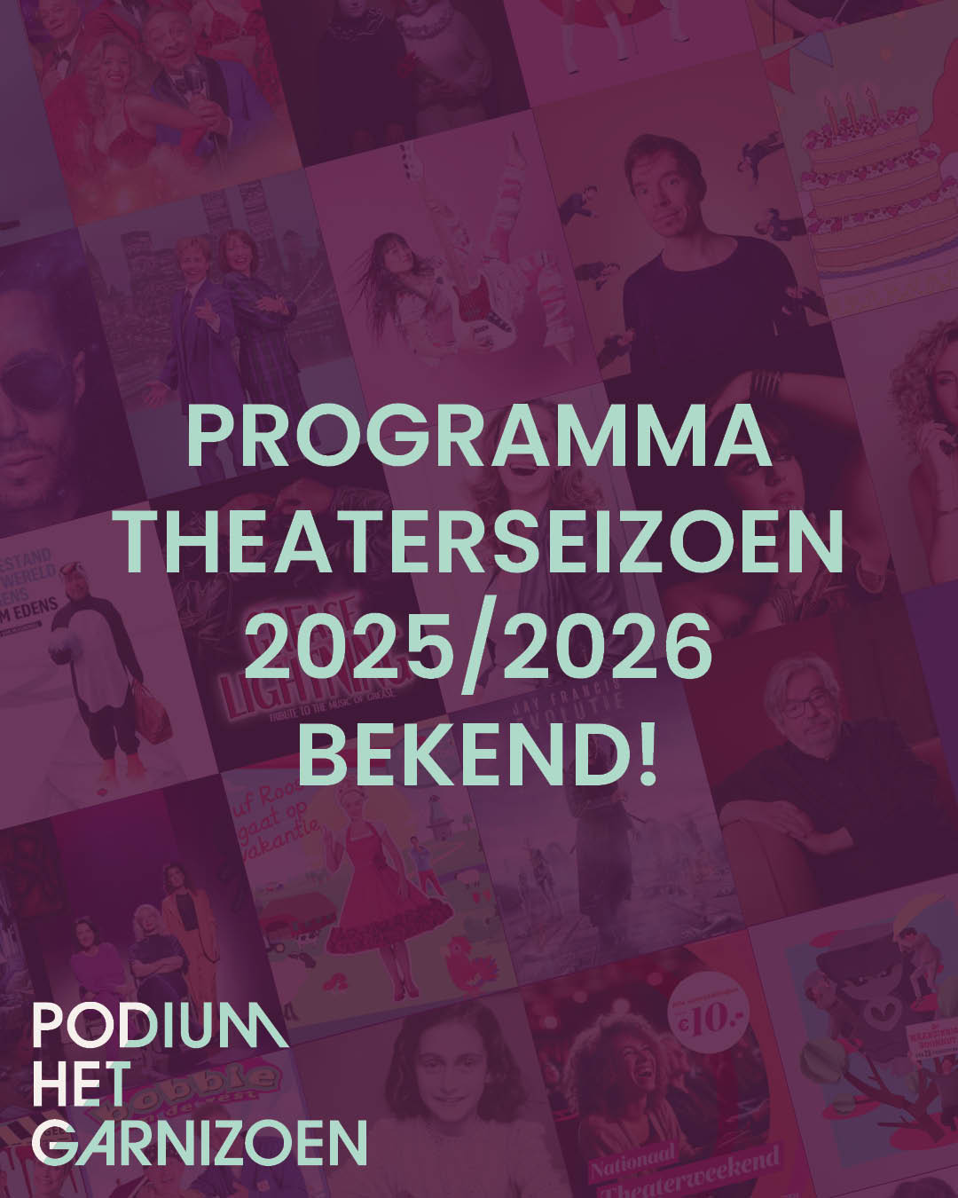 Programma theaterseizoen 2025 2026 Podium Het Garnizoen bekend