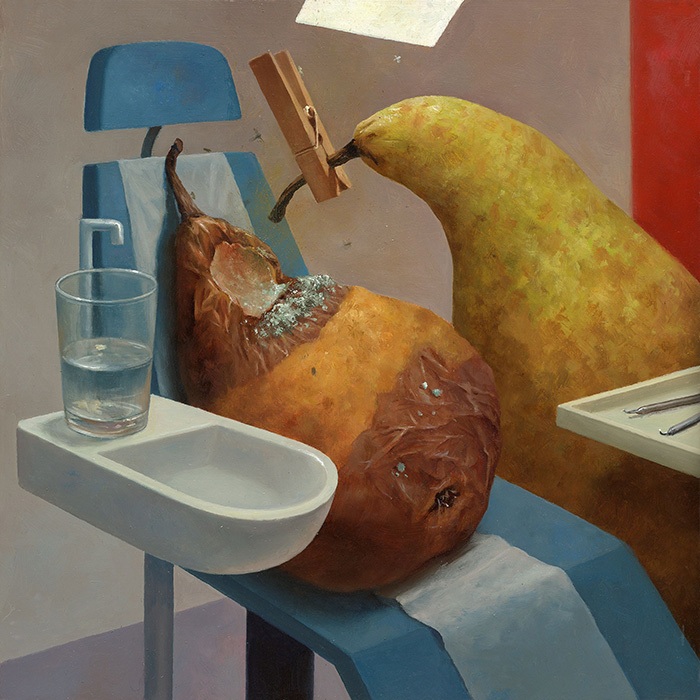 beschimmelde peer Marius van Dokkum