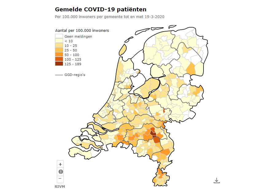 Landkaart Nederland