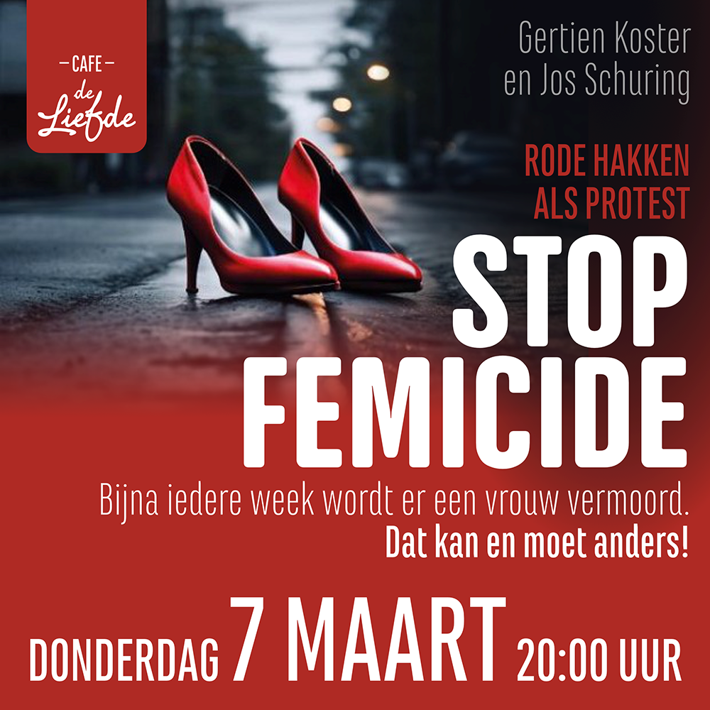 Stop Femicide Cafe de Liefde Harderwijk