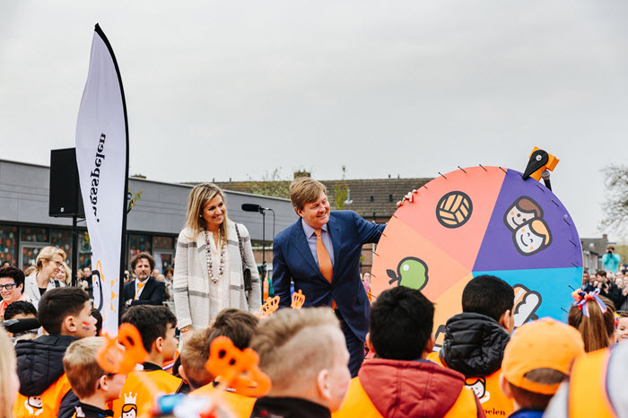 Koning Willem Alexander en Koningin Maxima Koningsspelen 2017 in Veghel