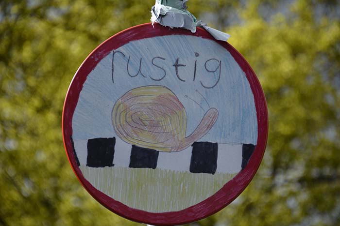 Slakkengang verkeersbord Stadweide Harderwijk