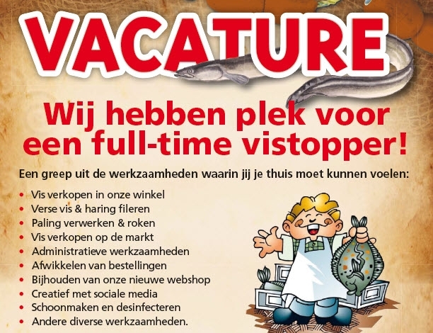 Vacature: Wij hebben plek voor een full-time vistopper!