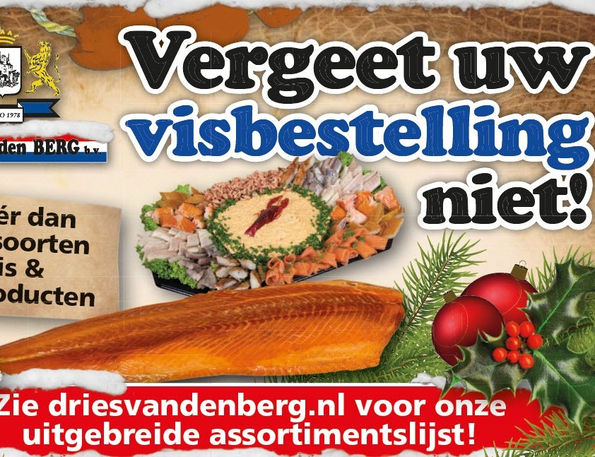 Vergeet uw visbestelling niet!