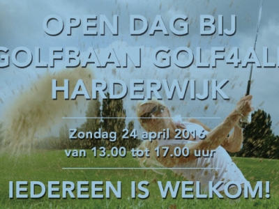 Zaterdag 23 en zondag 24 april activiteiten bij golfbaan Golf4All Harderwijk