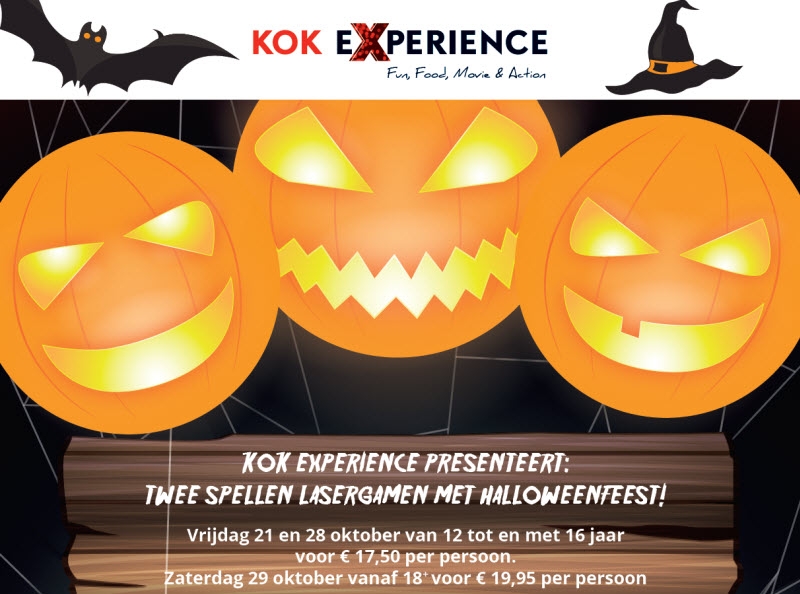 Halloween Lasergamen met aansluitend een Halloween feest