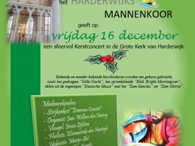 De kerst beleven met het Harderwijks Mannenkoor? 