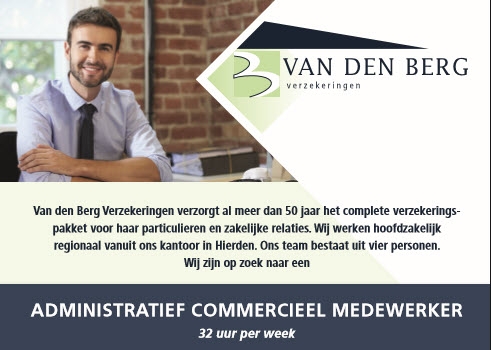 Vacature administratief commercieel medewerker (32 uur)