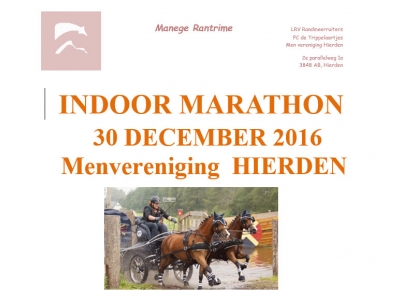 Indoor marathon 30 december bij de Menvereniging in HierdenÂ—Â‹Â†Â‡