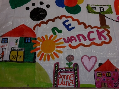 Kinderen Beatrixschool in Ermelo beschilderen bouwhekken Sonnevanck