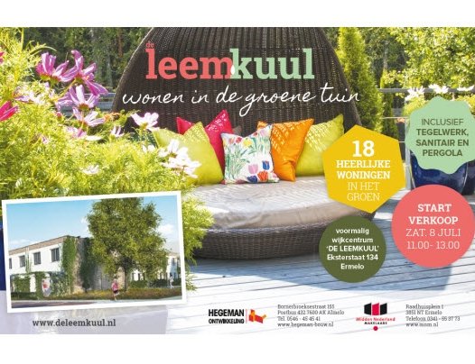 Start verkoop 18 nieuwbouwhuizen De Leemkuul