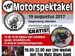 Afsluiting wegen Hierden ivm motorspektakel zaterdag 19 augustus