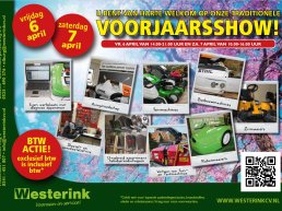 Voorjaarsshow bij Westerink "De speciaalzaak voor gazon-, tuin- en parkmachines"