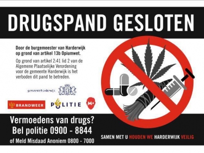 Opnieuw drugspand gesloten in Harderwijk