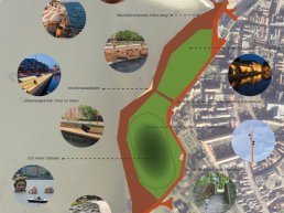 Wandelpromenade tussen Monopole en Plantagepark