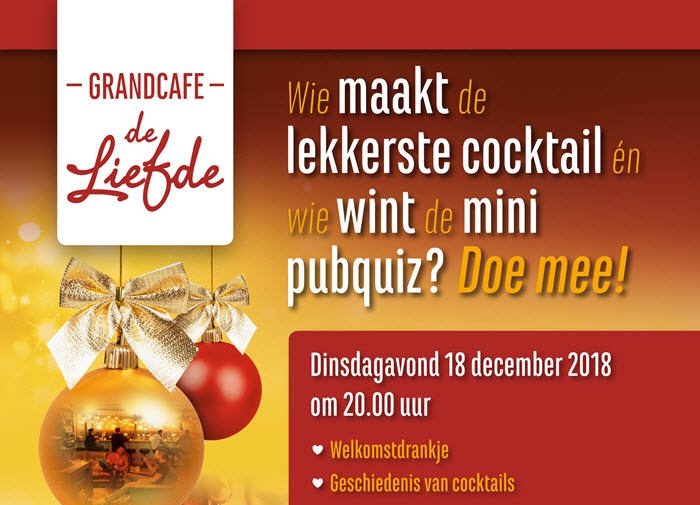 Grandcafé de Liefde organiseert cocktailworkshop