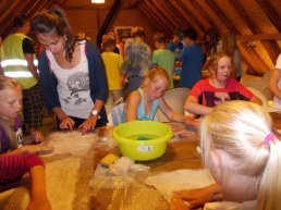 Vilten met schapenwol