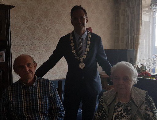Echtpaar B. Regeling en N. Regeling-Kruisdijk vieren hun 60-jarig huwelijksjubileum - Harderwijkse Z