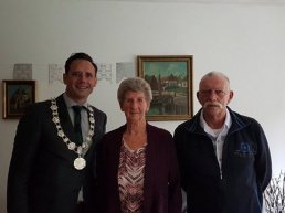 Bruidspaar G. Hagen & S. Hagen-Reijerse 60 jaar getrouwd