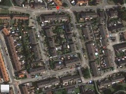 Appartementencomplex van drie bouwlagen aan Holzstraat