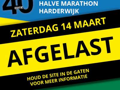 Halve marathon Harderwijk ook afgelast