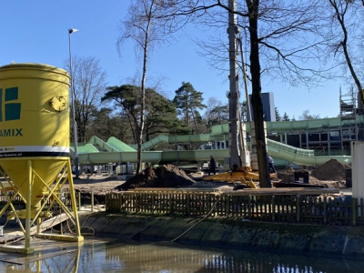 Bosbad Putten gesloten maar bouw wildwaterbaan gaat door