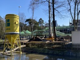 Bosbad Putten gesloten maar bouw wildwaterbaan gaat door