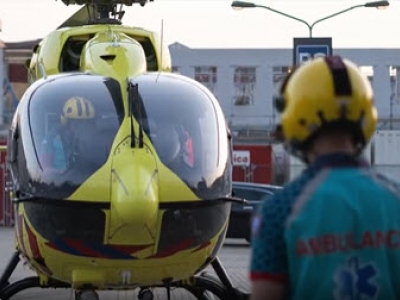 Veel Harderwijkers zagen gisteren een helikopter overvliegen, die landde op het ziekenhuisterrein St.Jansdal