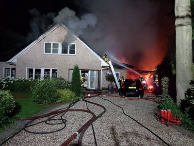 Afgebrande villa in Hierden is van bekende journalist