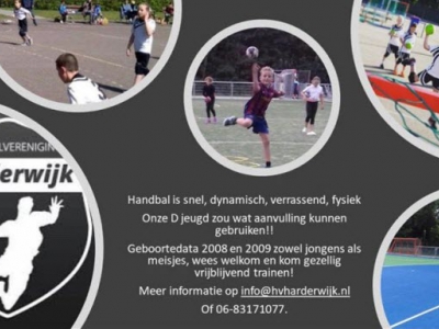 Handbalvereniging Harderwijk is op zoek naar leden!