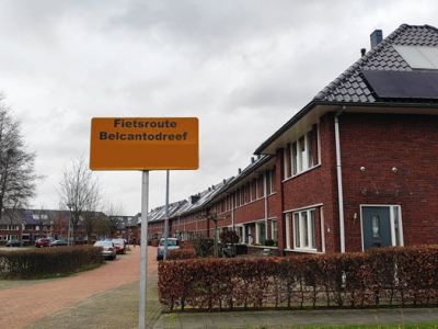 Fietsverkeer Belcantodreef in Drielanden Harderwijk wordt verplaatst naar een nieuw fietspad