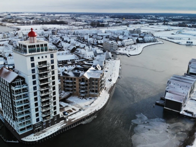 Mooie winterse beelden van Waterfront Harderwijk