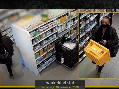 Vrouw winkelt zonder te betalen bij de Etos in Harderwijk