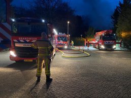 Brand op het oude Vitens terrein aan de Zandlaan in Harderwijk